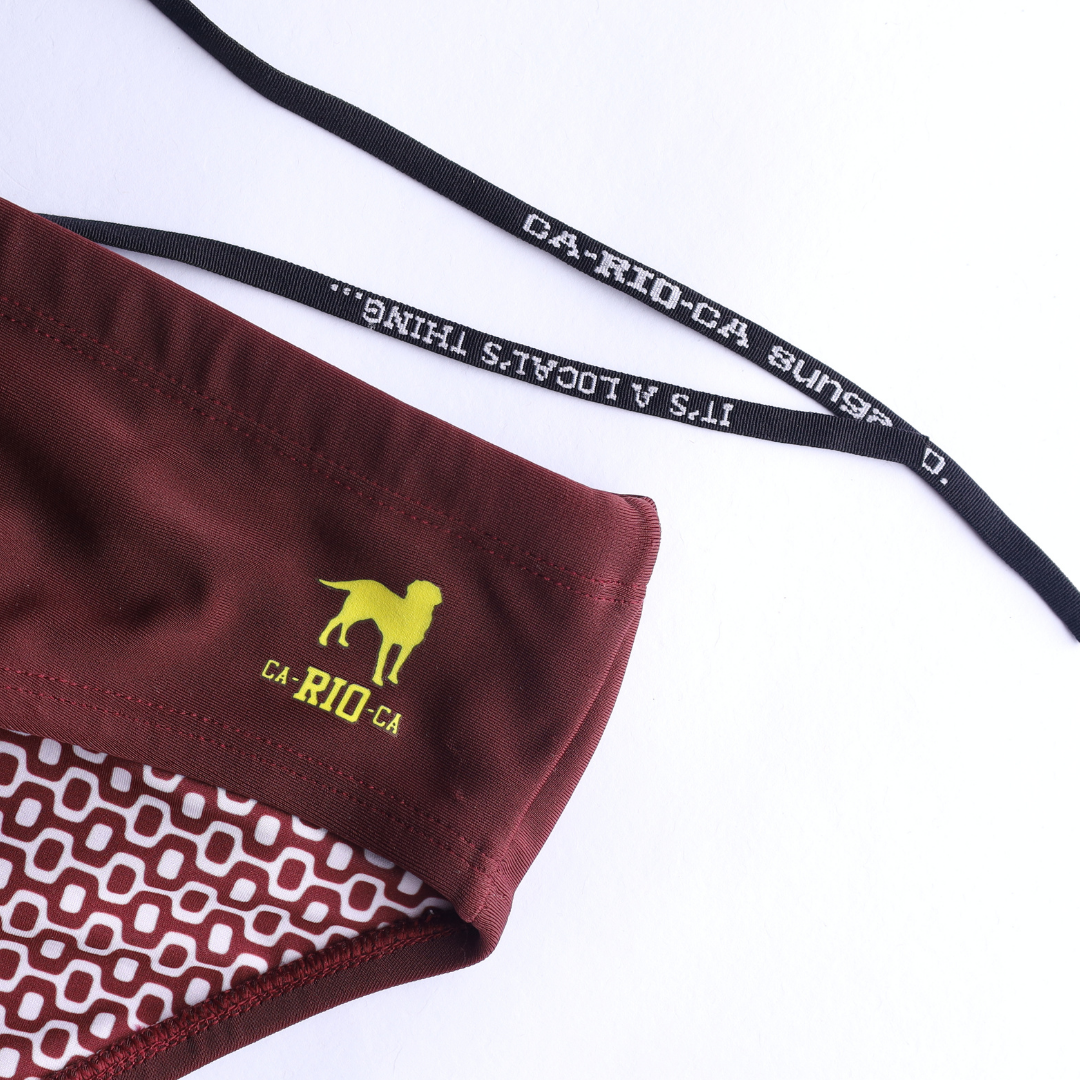 CA-RIO-CA Barolo burgundy solids  Men's Swimming Sunga - Beachwear for Men
