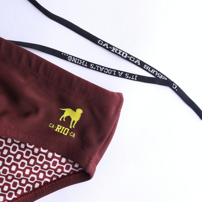 CA-RIO-CA Barolo burgundy solids  Men's Swimming Sunga - Beachwear for Men