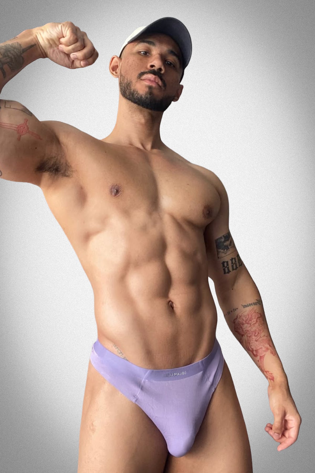 JJ Malibu Men's Premium Modal Athletic Thong - Purple