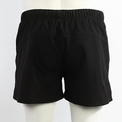 Black metroMalewear Viena short orange 4715-22 with elastic waistband and subtle seam detail in athletic fabric