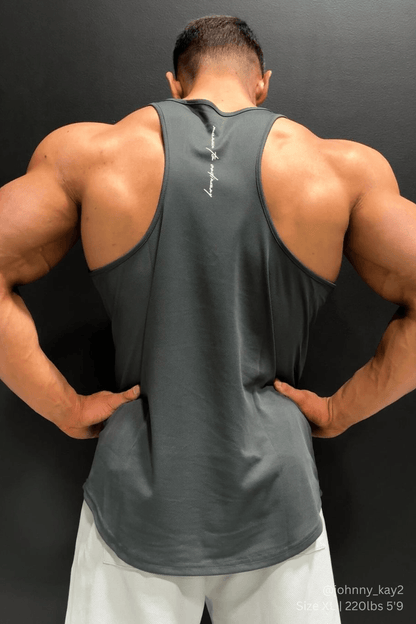 Jed North Men's Fast-Dry Bodybuilding Workout Stringer - Charcoal