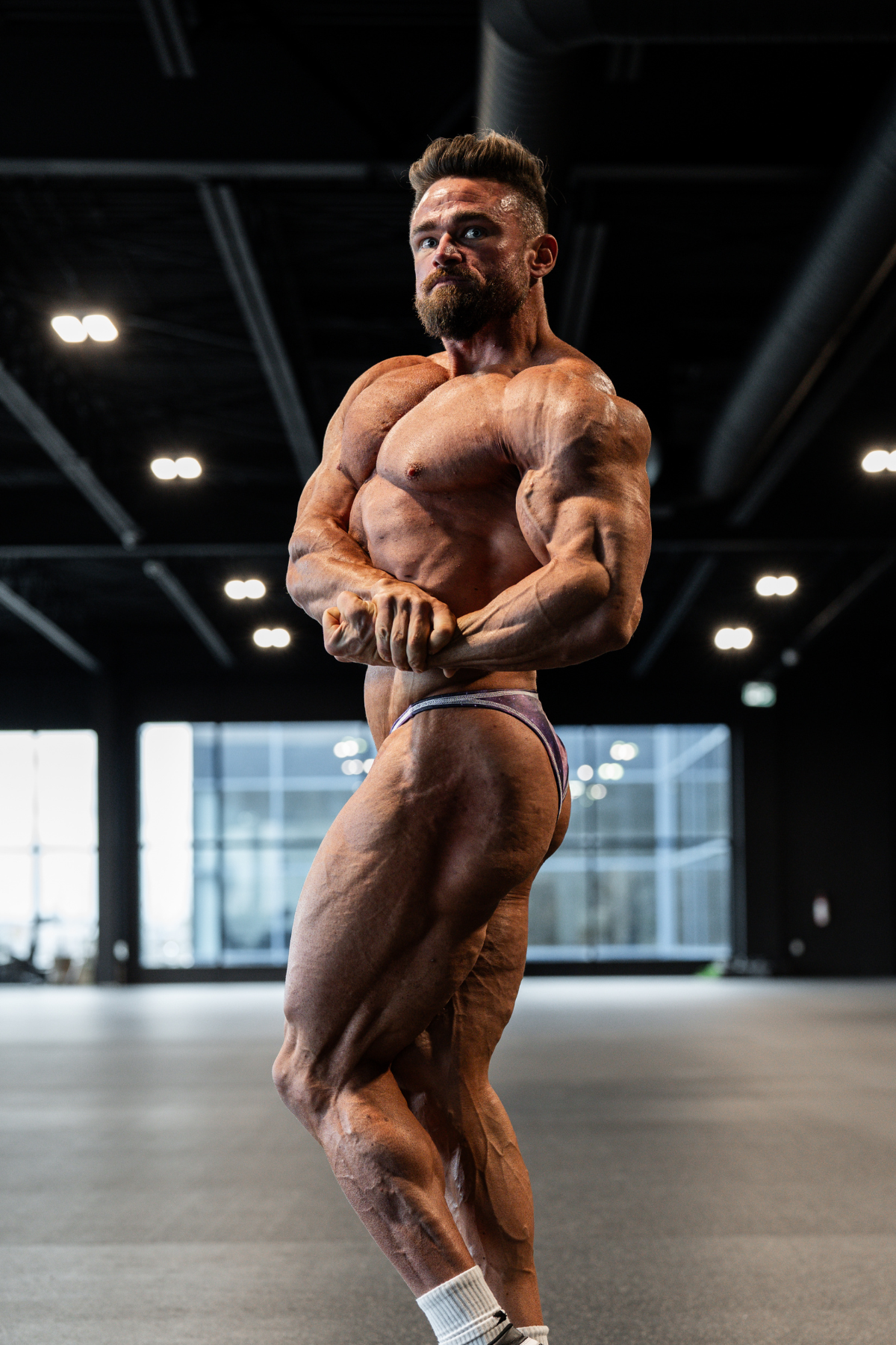 Jed North Men's Men's Bodybuilding Posing Trunks - Galaxy
