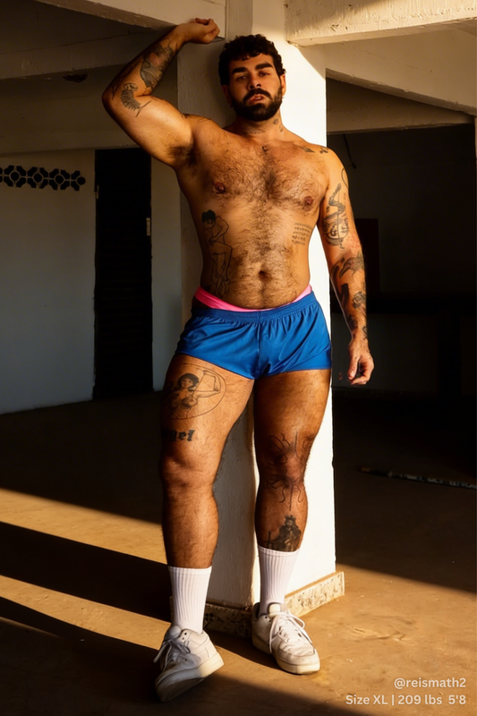 JJ Malibu Men's Stretch-It 2" Athletic Short Shorts - Royal Blue
