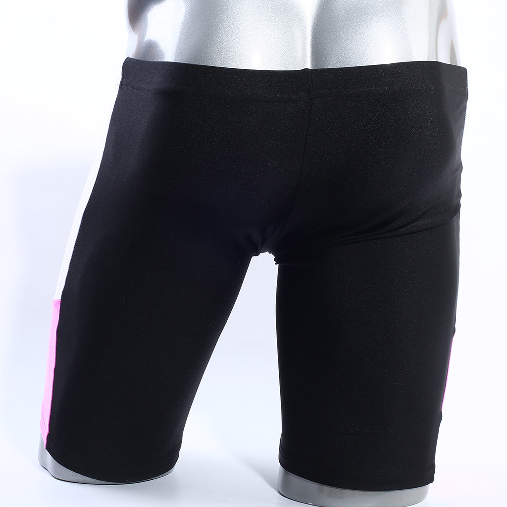 Black MetroMaleWear Jammer swim boxer with a pink side stripe suitable for swimming and water sports