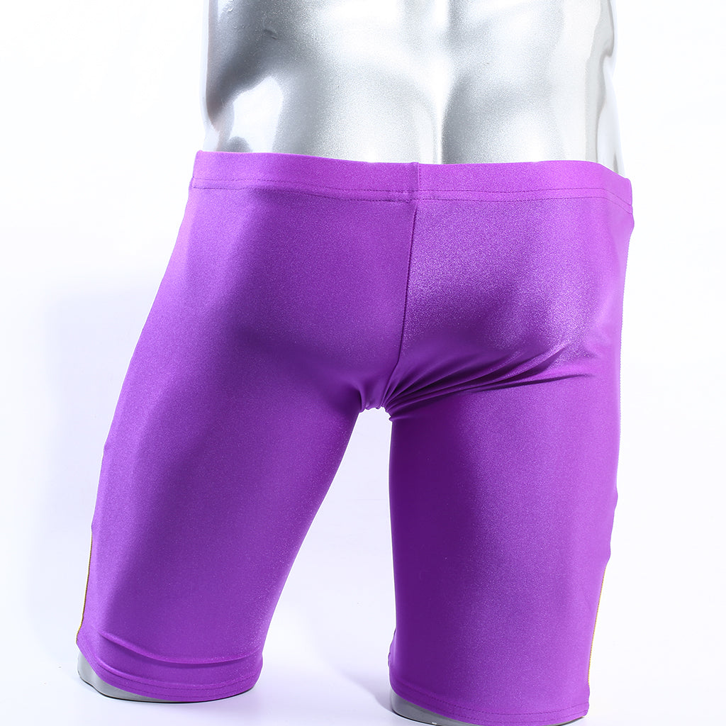 Purple metallic swim trunks metroMalewear jammer swim boxer 4904-19 designed for athletic use