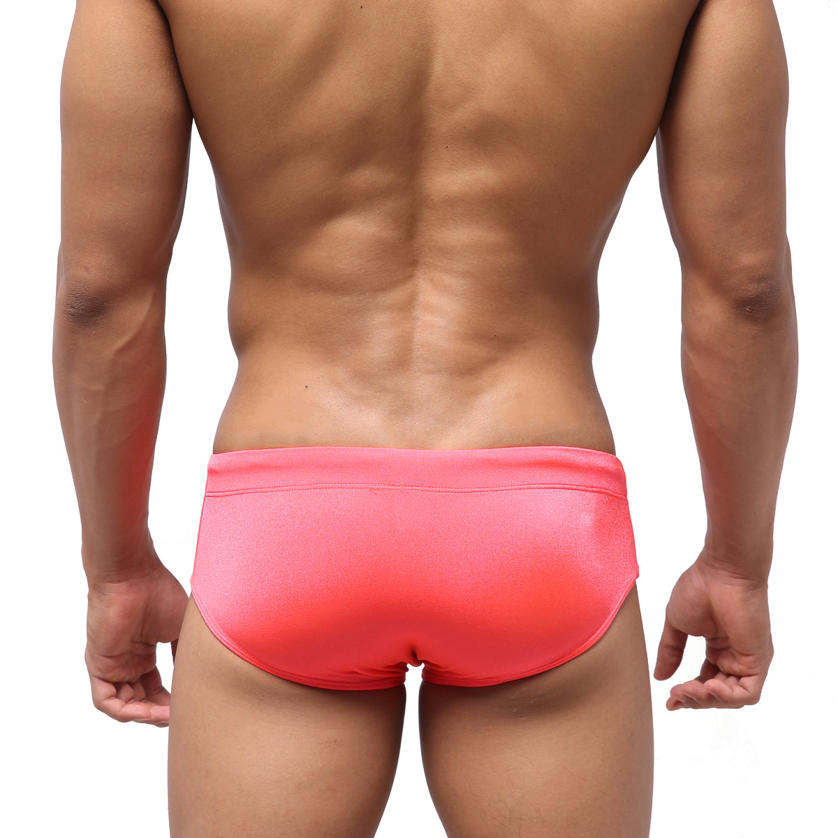 MetroMalewear classic swim brief hot pink 4914-02 bright pink smooth form-fitting swim trunks