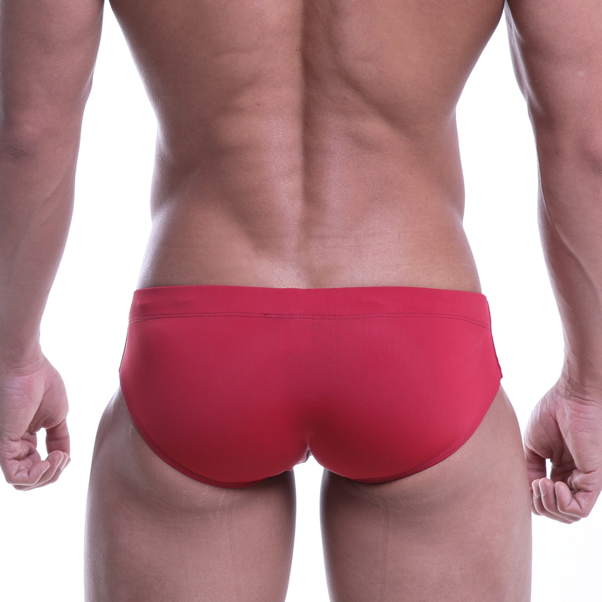 MetroMaleWear terracotta swim bikini 4917-03 red swim trunks with smooth form-fitting design for swimming