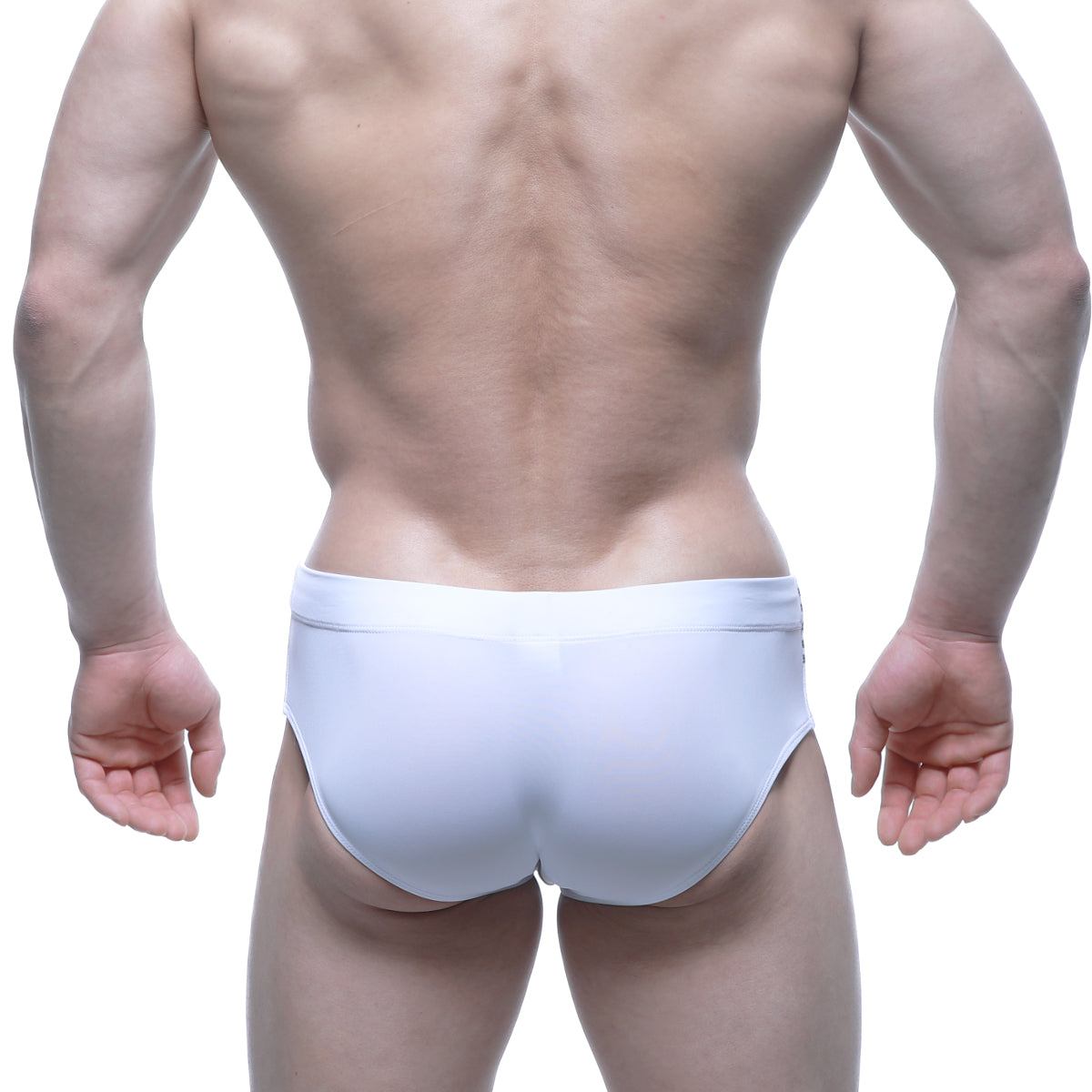 White briefs with a smooth form fitting design by metromalewear ideal for comfort and support in white color