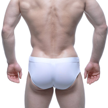 Metro male wear greek swim brief gold 4918-61 white briefs with smooth form-fitting design for swimwear use