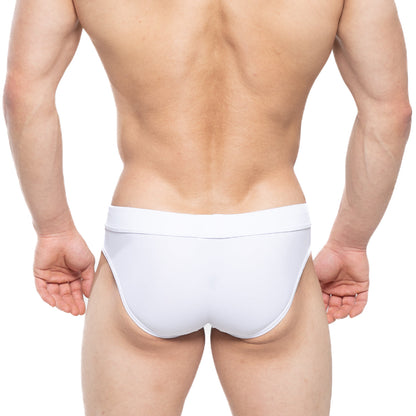 White briefs MetroMaleWear Villena swim bikini 4920-00 with smooth form-fitting design and minimalist aesthetic