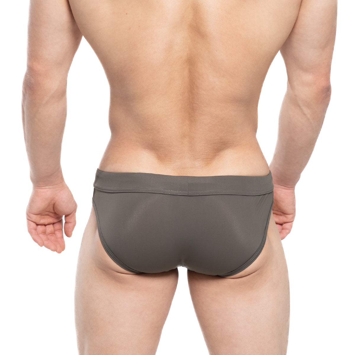 MetroMalewear villena swim bikini green 4920-26 sleek olive green brief with smooth fabric and tailored fit