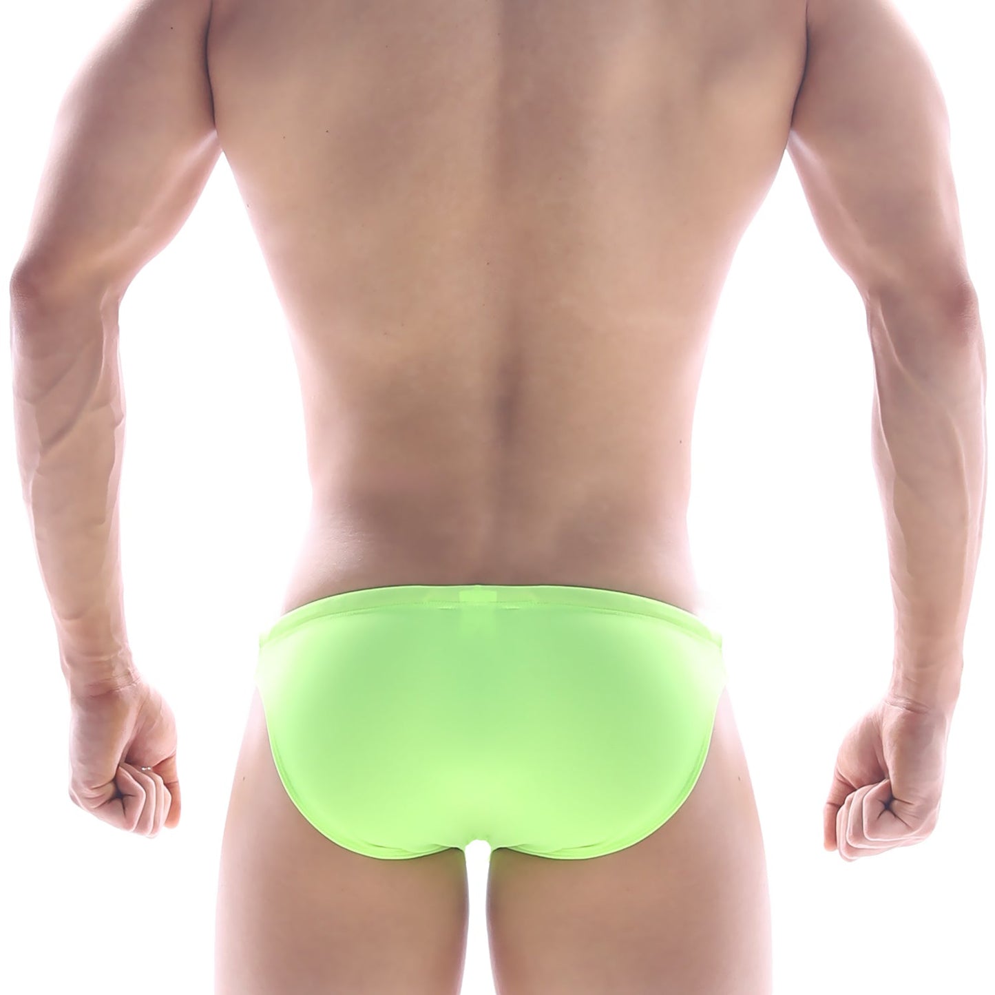 MetroMalewear classic swim bikini lime bright neon green swim trunks designed for comfortable water use