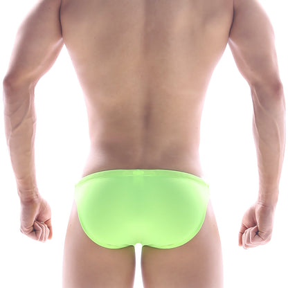 MetroMalewear classic swim bikini lime bright neon green swim trunks designed for comfortable water use