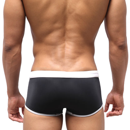 Black briefs with white trim metro malewear fresco swim trunk 4944-20 designed for swim use