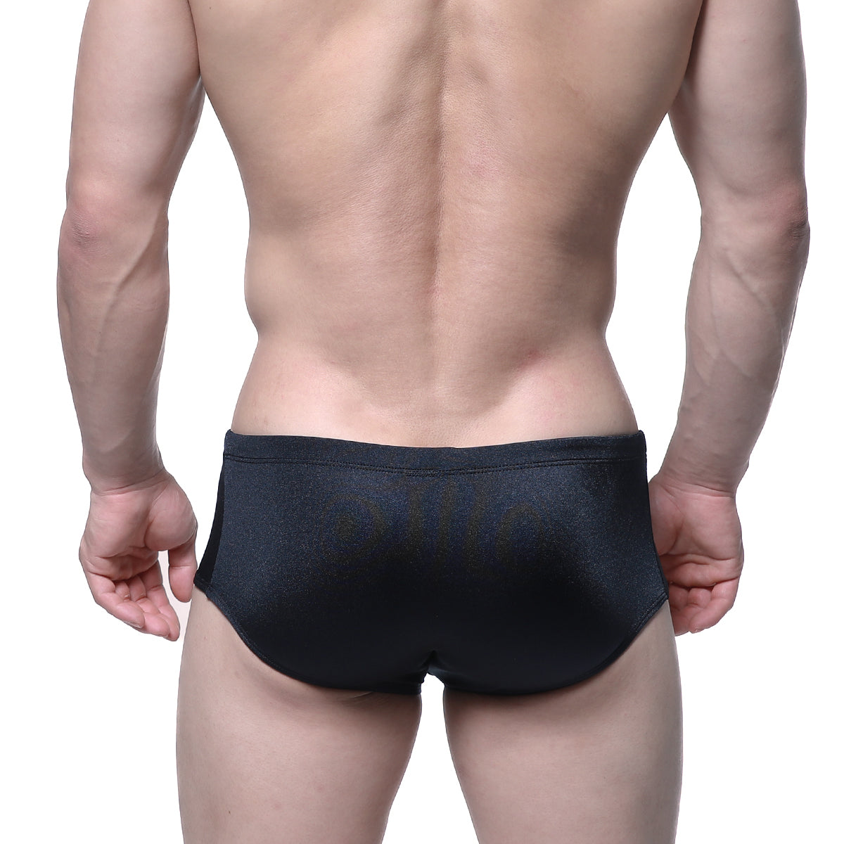 MetroMaleWear Charile swim brief in onyx black with form-fitting design and subtle textured finish ideal for swimming