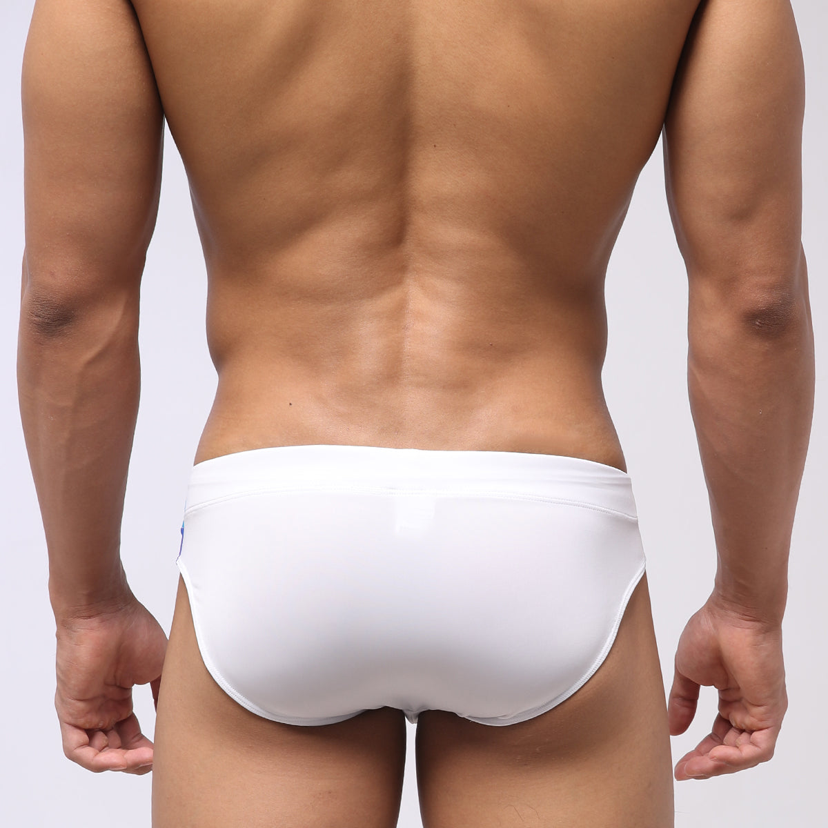 White metro malewear euro2 swim briefs with smooth form-fitting design and comfortable fabric for swimming
