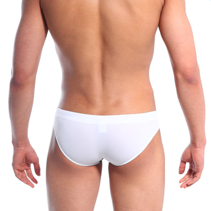 White briefs metro male wear bella swim bikini 4957-00 with smooth form-fitting design in white color