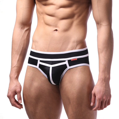 MetroMaleWear bold swim brief white 4961-00 black and white striped men’s briefs with sleek modern design