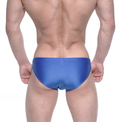 MetroMalewear ultimo bikini royal blue blue satin swim trunks designed for stylish beachwear and swimwear use