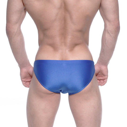 MetroMalewear ultimo bikini royal blue blue satin swim trunks designed for stylish beachwear and swimwear use