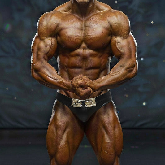 Black briefs with a silver metallic intricate belt buckle from MetroMaleWear MetroMuscleWear Kai Competition Suit 4974-43