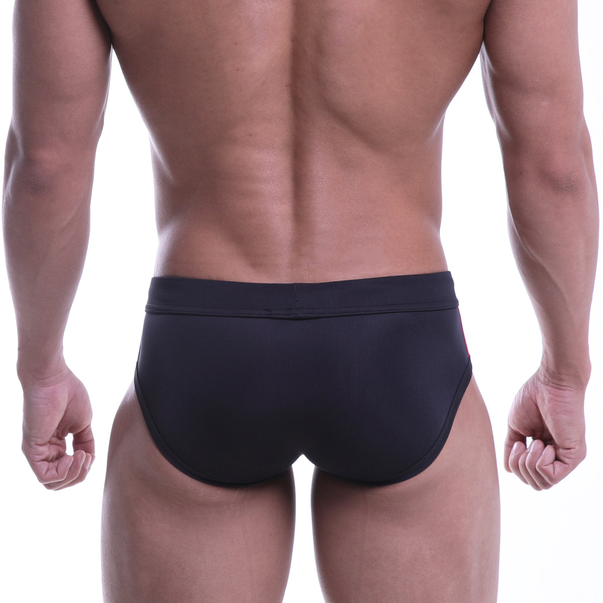 Black metrohalewear swim briefs 4976-20 with smooth form-fitting design perfect for swimming and water activities