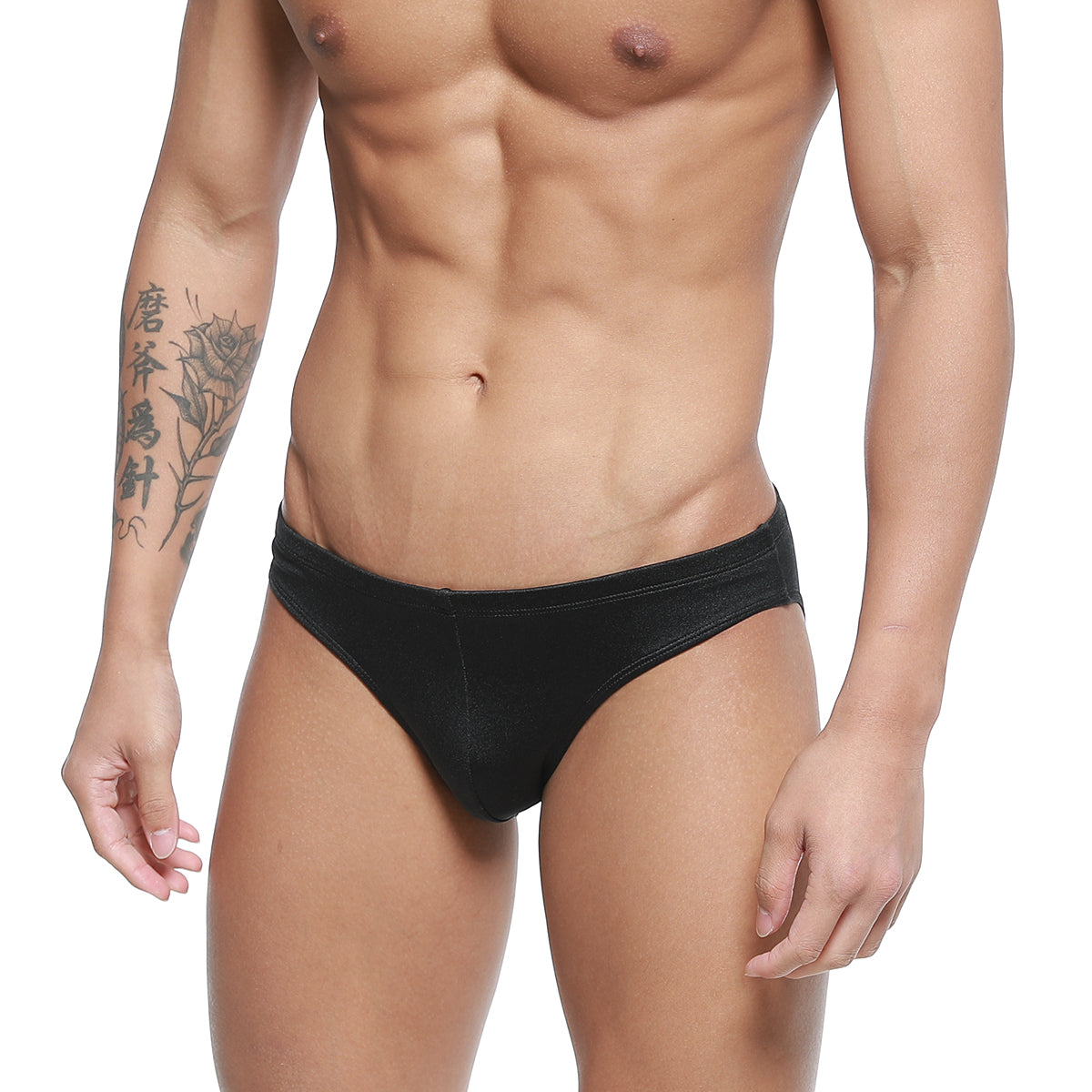 MetroMaleWear hunter swim brief black 4977-20 with smooth, stretchy fabric and subtle sheen in a form-fitting design