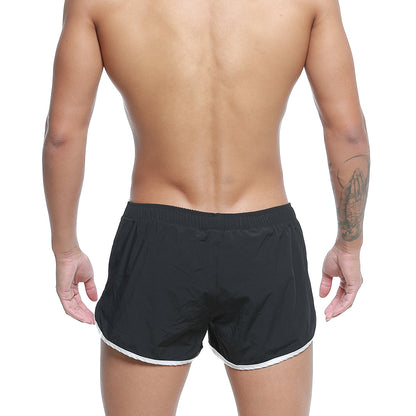 MetroMaleWear summer swim shorts black 4988-20 with white trim along the hem for athletic use