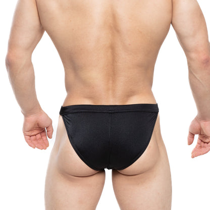 MetroMaleWear Torres swim bikini black 4993-20 with smooth stretchy fabric and narrow waistband in form-fitting design