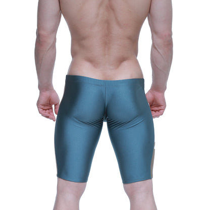 Shiny teal metallic metroMalewear new jammer swim boxer radish 4994-07 swim trunks ideal for swimming