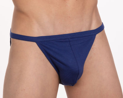 Navy blue cotton briefs with a narrow waistband and minimal coverage from the 5-pack contour cutaway bikini set
