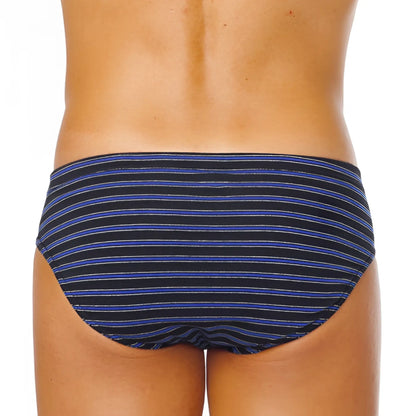 Navy blue and royal blue striped low rise briefs from papi 5 pack assorted conventional underwear size m