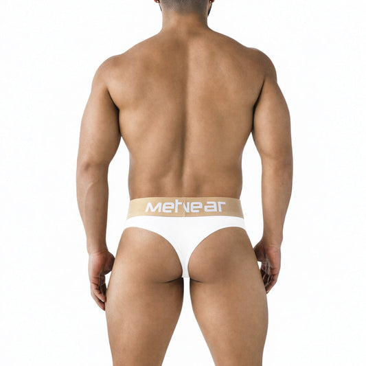 Tanga pour homme MetroMaleWear (M2W) Principal Blanc 5012-00