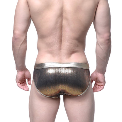 MetroMaleWear GLOSS brief gold 5003-53 shiny metallic gold and silver gradient sleek modern design briefs