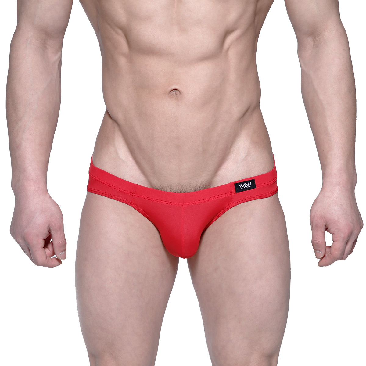 Red men’s briefs metroMalewear vasco hip brief 5103-12 with black logo waistband in comfortable fabric