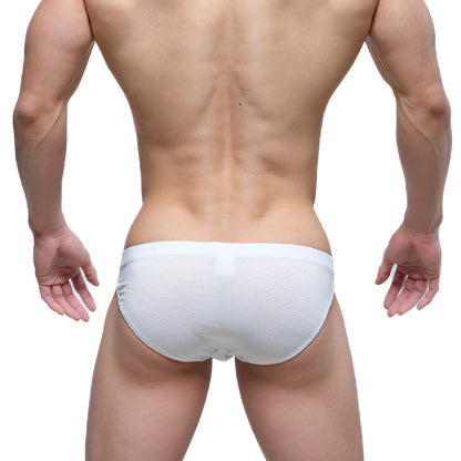 MetroMalewear nieve bikini 5103-M00 white textured briefs with smooth elastic waistband for comfortable fit