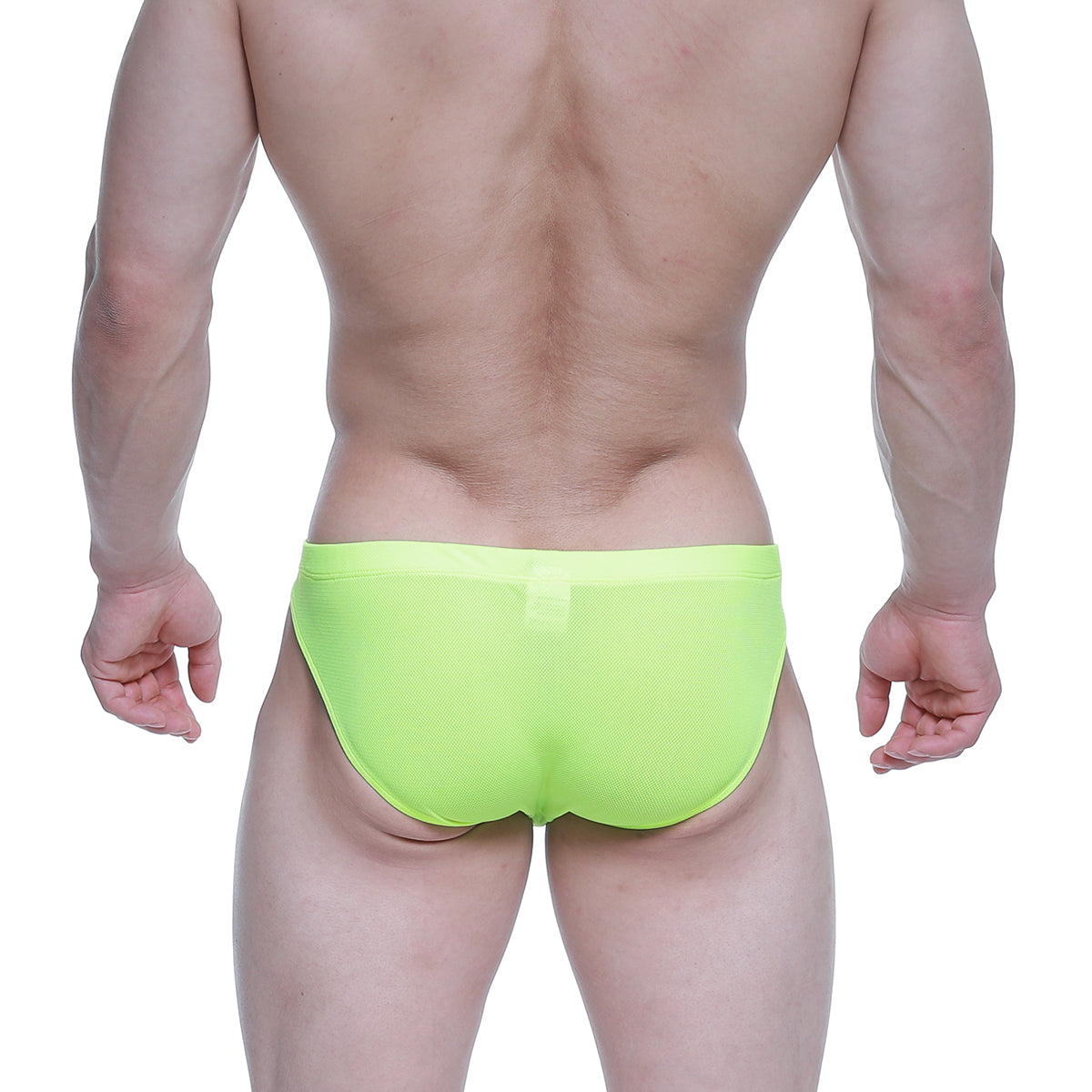 Bright neon green mesh swim trunks metroMalewear green light bikini 5103-M08 for comfortable beachwear