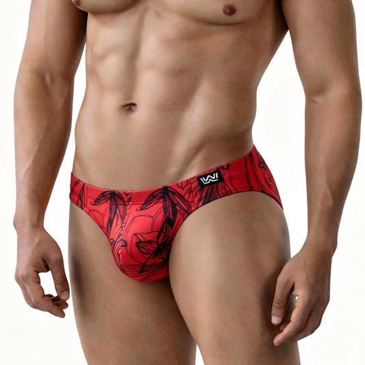MetroMaleWear (M2W) Bikini pour homme Mindle Rouge 5103-M22