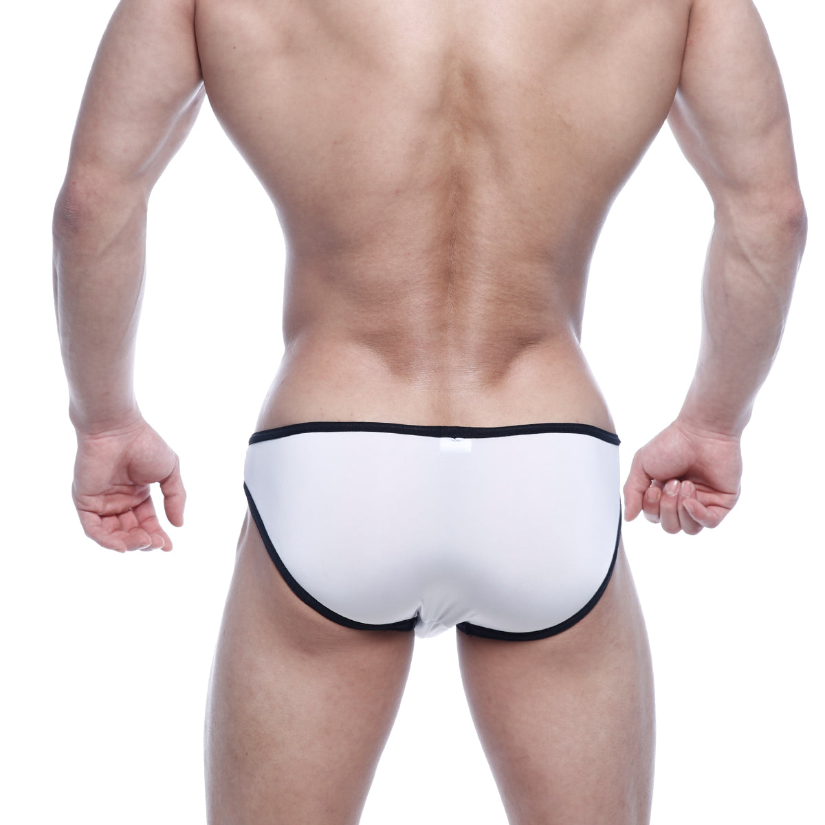 White briefs with black trim from metromalewear xallas bikini royal blue 5113-42 for comfortable everyday wear