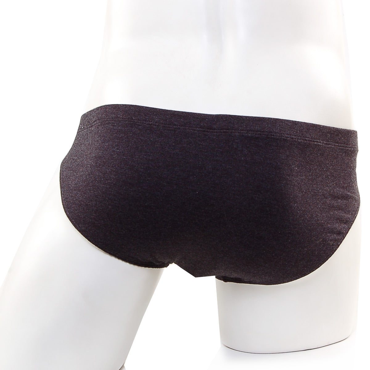 Dark heathered gray metro male wear oslo hip briefs with smooth stretchy fabric and clean stitching