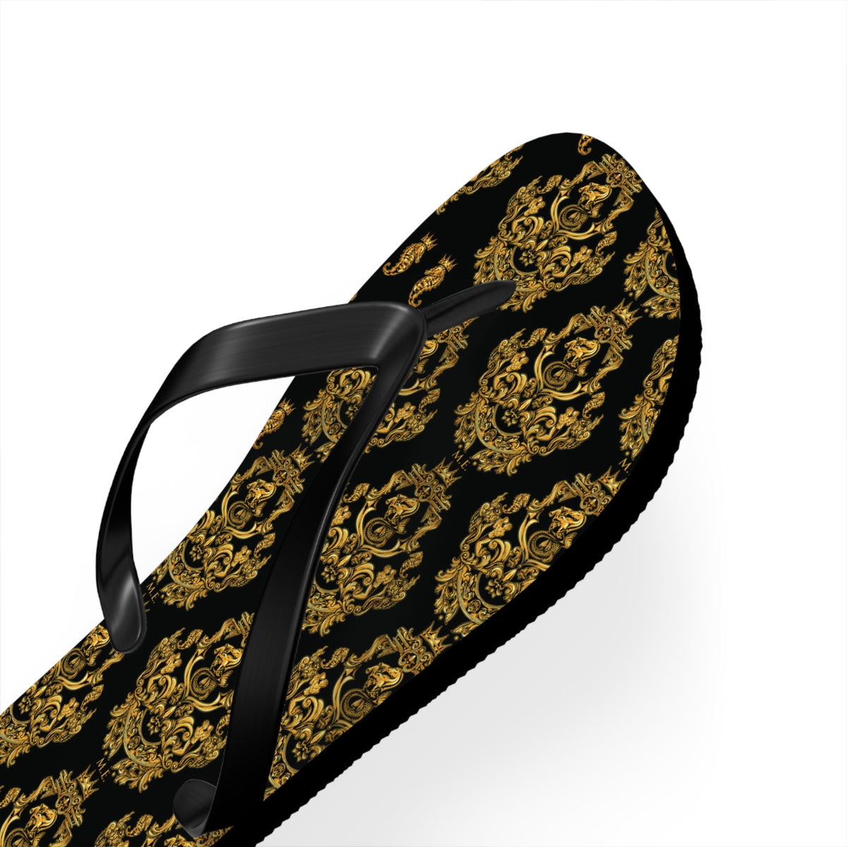 Maris Equi Men's Gold Baroque Flip-Flops