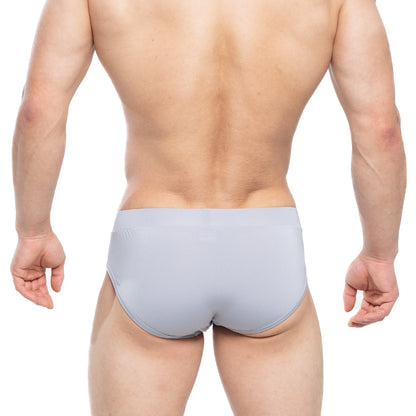 Light gray smooth fabric MetroMaleWear Sencillo Brief Jasper 5203-11 with snug fit and clean seams