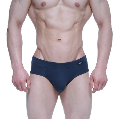 MetroMaleWear Profundo brief 5203-28 navy blue snug fit briefs with small black logo on waistband