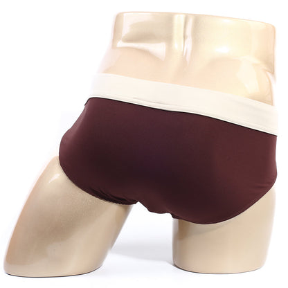 Brown briefs with contrasting cream-colored waistband metro male wear deportivo brief espresso 5203-f23 front view