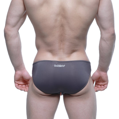 Dark gray mew brand briefs with sleek form-fitting design from metromalewear alegria bikini charcoal 5233-11