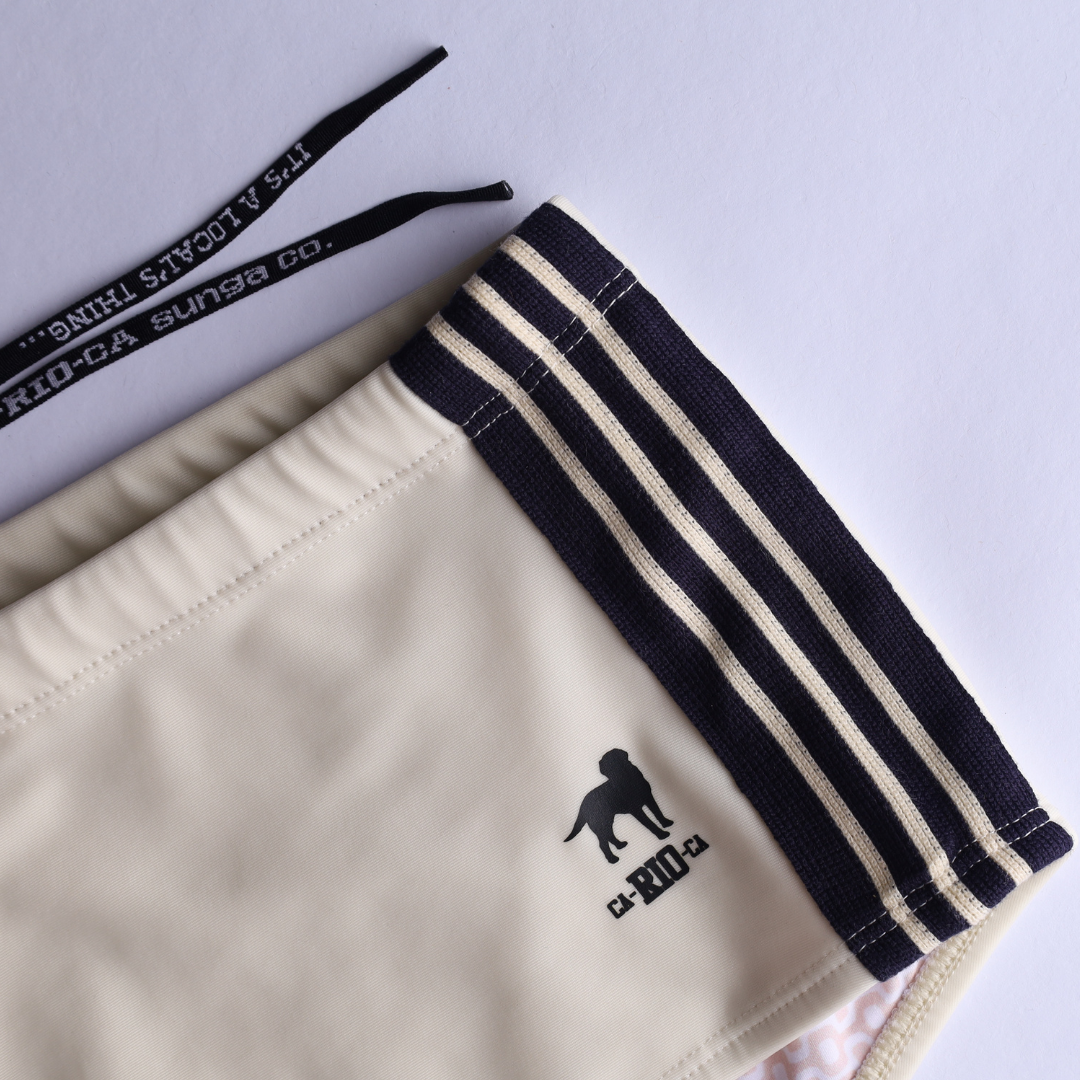 CA-RIO-CA Creme Sunga - Designer Swim Shorts