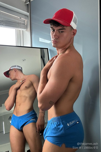 JJ Malibu Men's Stretch-It 2" Short Shorts - True Blue