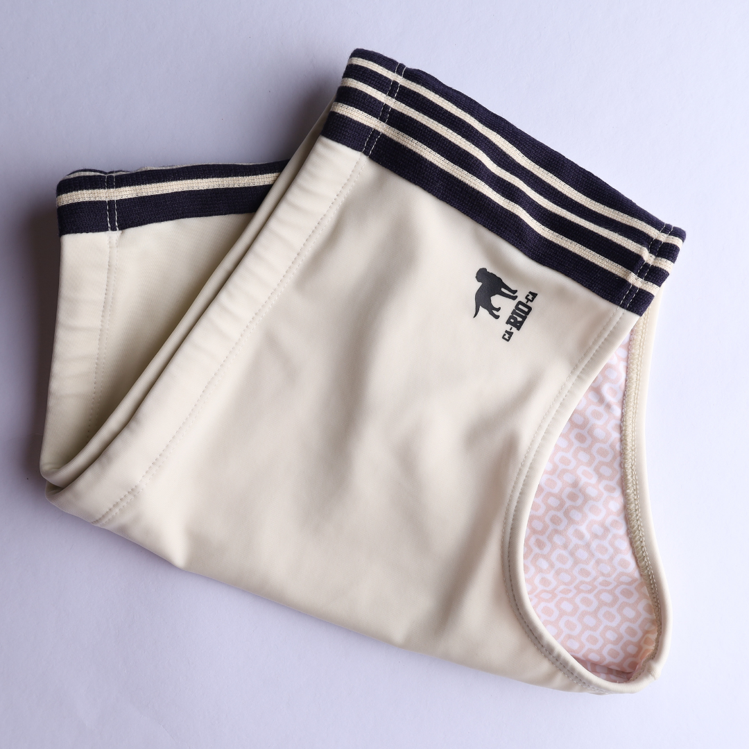 CA-RIO-CA Creme Sunga - Designer Swim Shorts