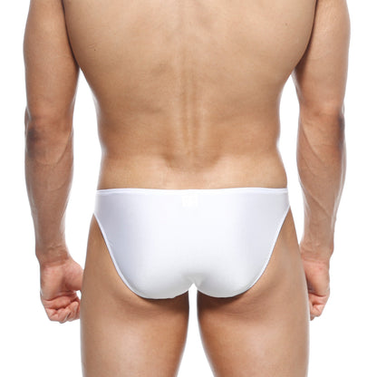 MetroMaleWear max bulge bikini briefs in white with smooth texture and snug fit for enhanced comfort and support