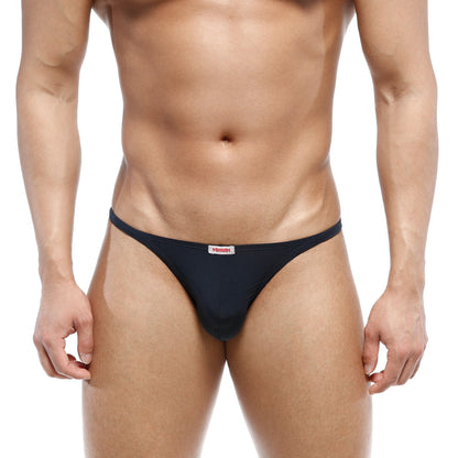 MetroMaleWear romantic bikini navy men’s thong with small red and white brand tag at the front